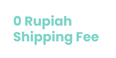 0 Rupiah Shipping Fee* text