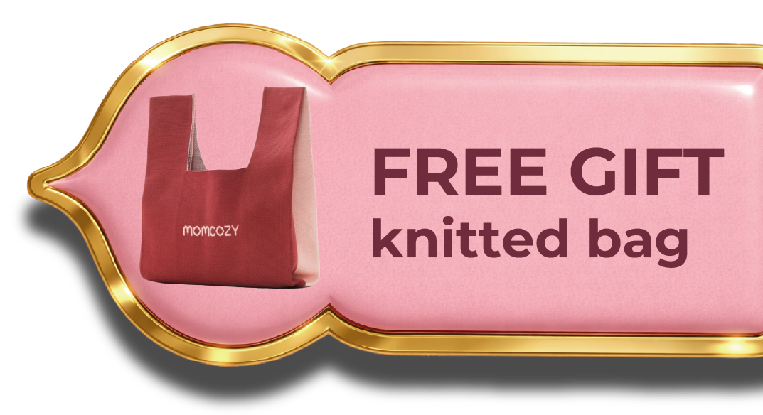 Momcozy V2 Pro Hospital-Grade Wearable Breast Pump (Red) label