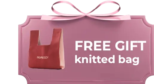 Momcozy V2 Pro Hospital-Grade Wearable Breast Pump (Red) label