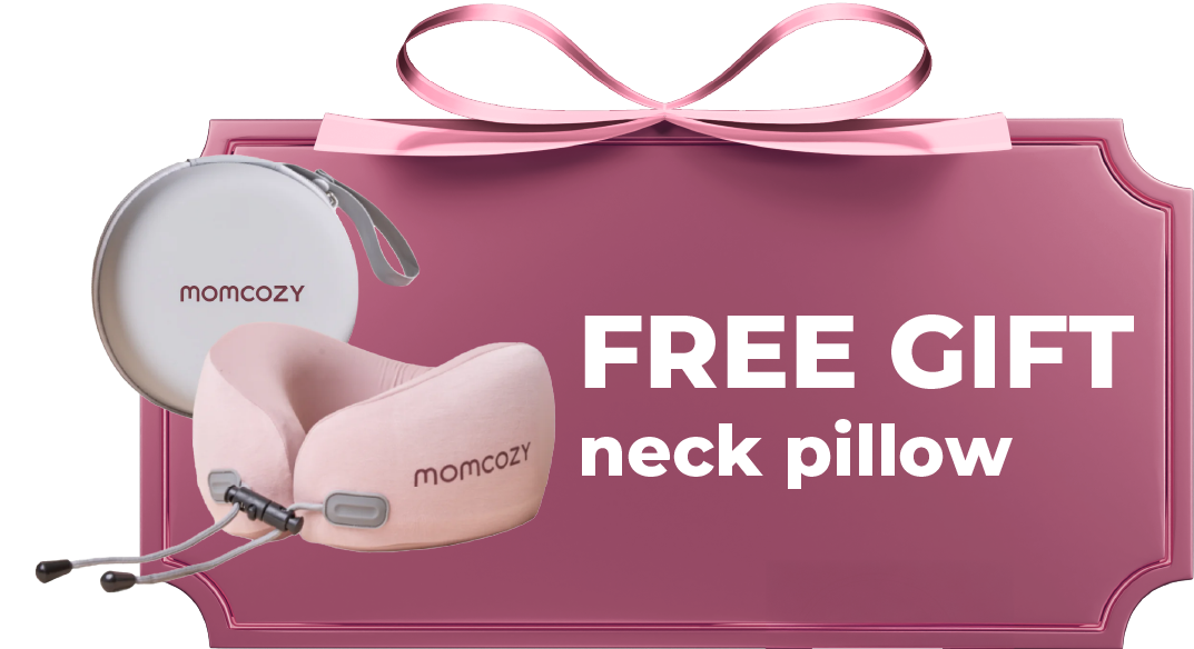 Momcozy V2 Pro Hospital-Grade Wearable Breast Pump (Red) label