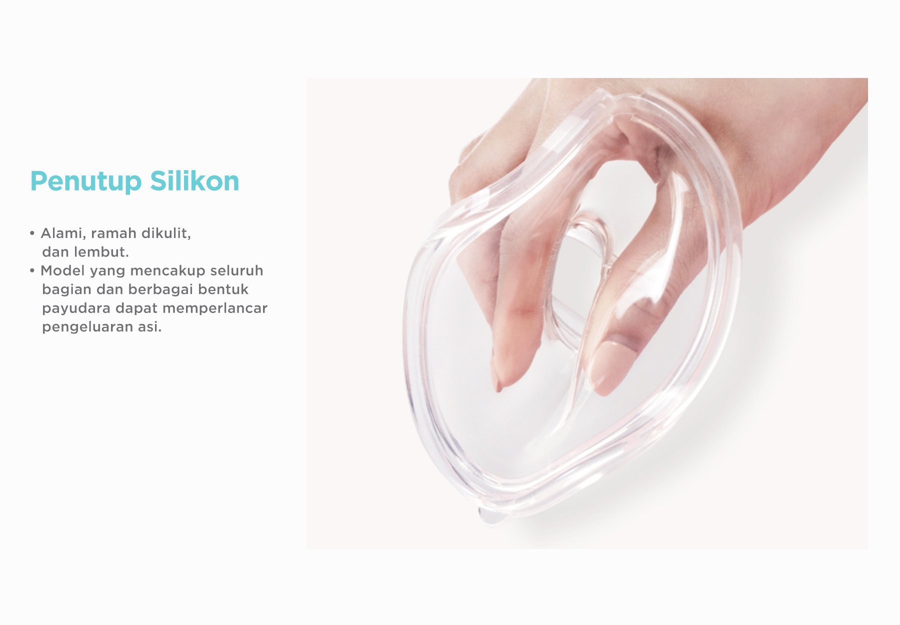 MOOIMOM Breastfeeding Duo A: Wireless Electric Breast Pump & Silicone Breast Pump - Pompa ASI Elektrik Wireless M2 description image