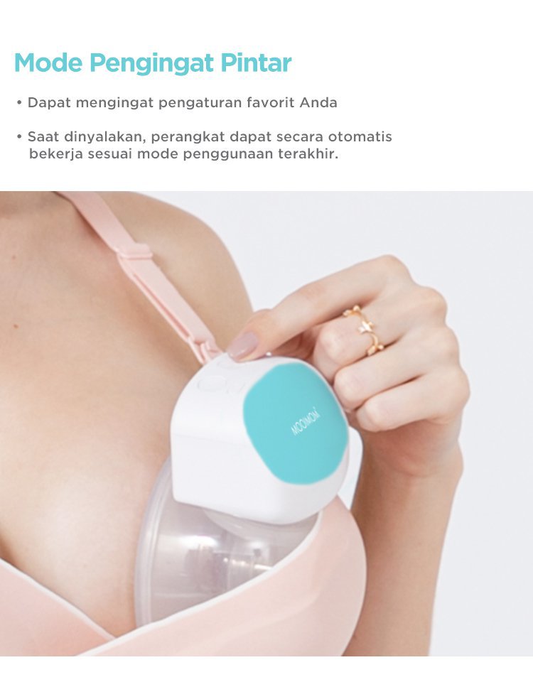 MOOIMOM Breastfeeding Duo A: Wireless Electric Breast Pump & Silicone Breast Pump - Pompa ASI Elektrik Wireless M2 description image