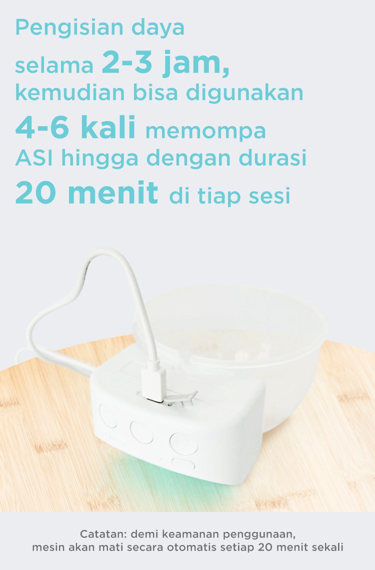 MOOIMOM Breastfeeding Duo A: Wireless Electric Breast Pump & Silicone Breast Pump - Pompa ASI Elektrik Wireless M2 description image