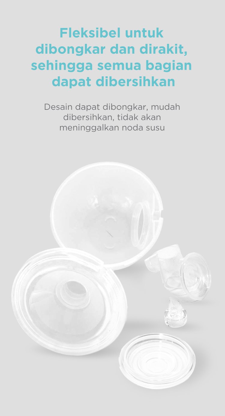 MOOIMOM Breastfeeding Duo A: Wireless Electric Breast Pump & Silicone Breast Pump - Pompa ASI Elektrik Wireless M2 description image