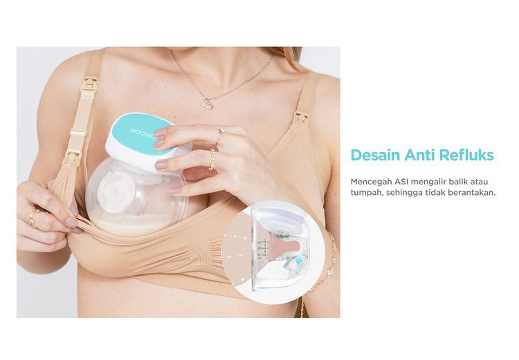 MOOIMOM Breastfeeding Duo A: Wireless Electric Breast Pump & Silicone Breast Pump - Pompa ASI Elektrik Wireless M2 description image