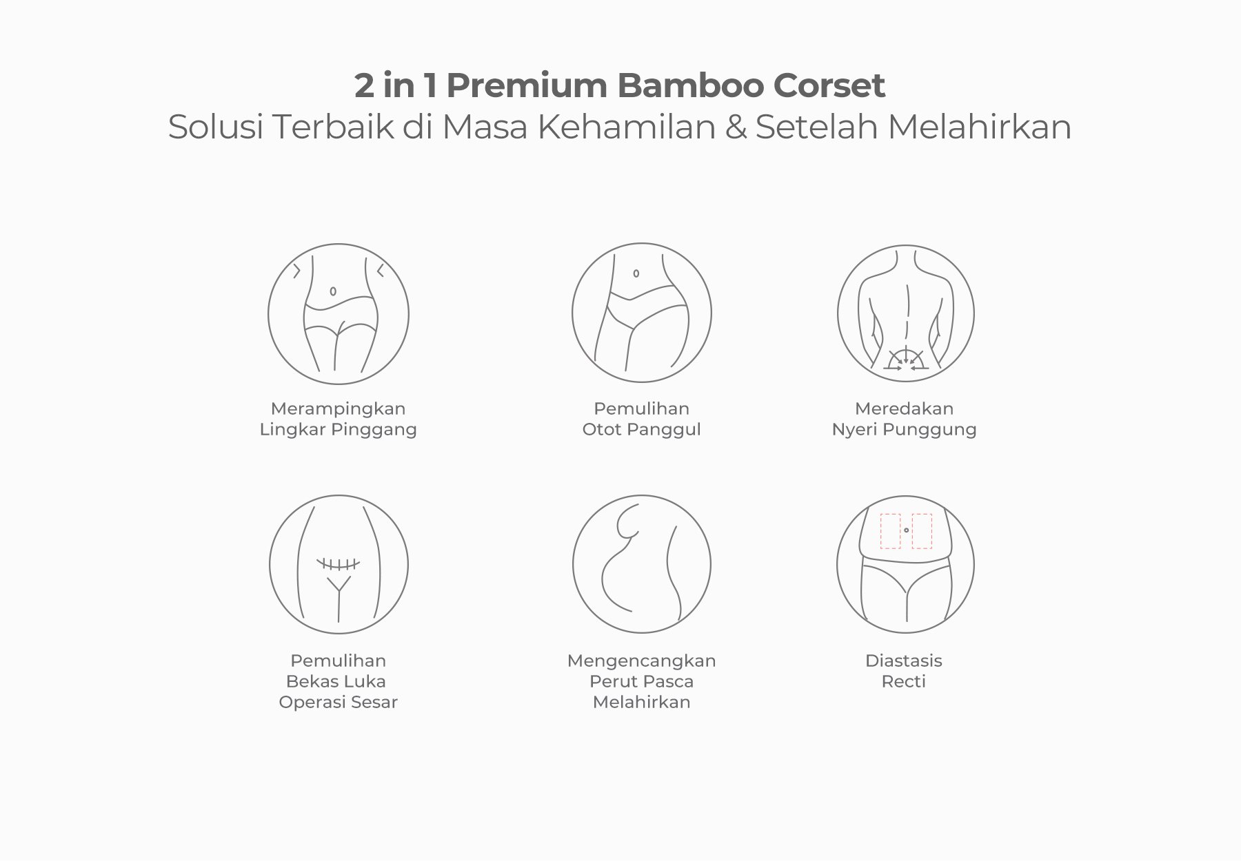 MOOIMOM 2 in 1 Premium Bamboo Corset x Elevit Supplement description image