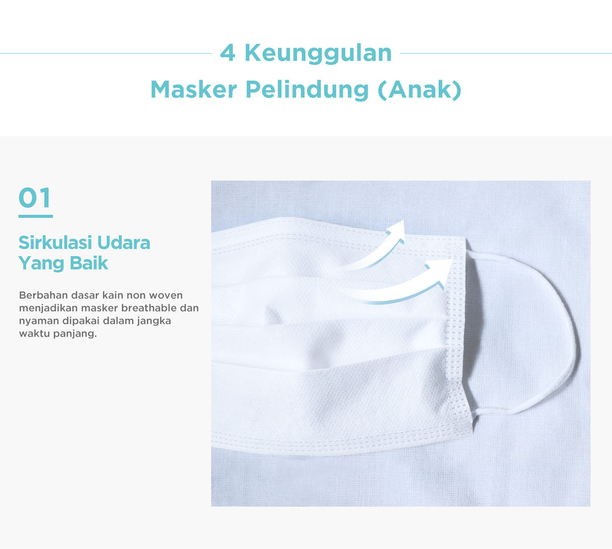 MOOIMOM Disposable Face Mask Adult 3 Mask - Masker 3ply Sekali Pakai description image