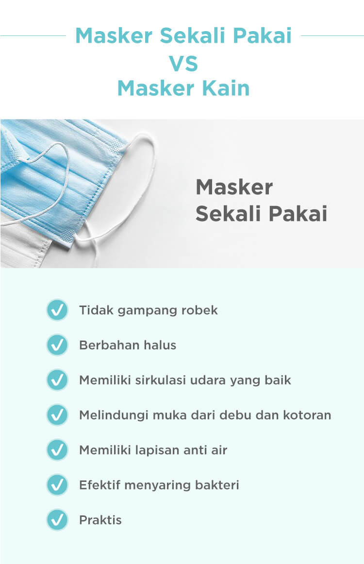 MOOIMOM Disposable Face Mask Adult 3 Mask - Masker 3ply Sekali Pakai description image