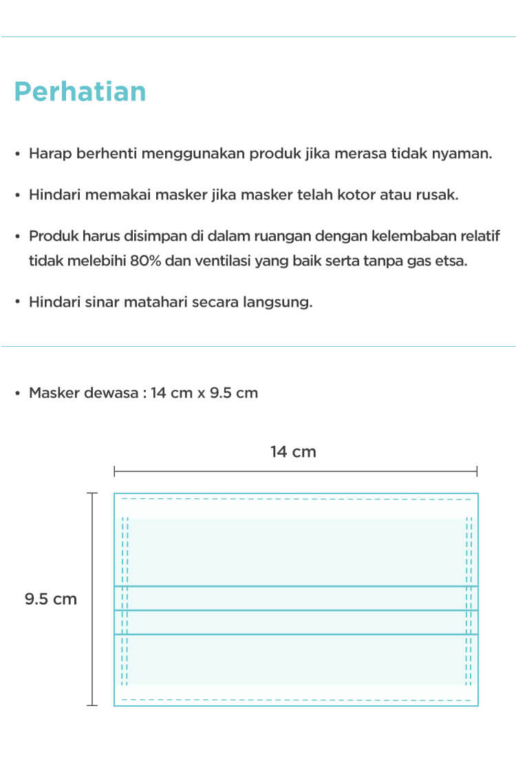 MOOIMOM Disposable Face Mask Adult 3 Mask - Masker 3ply Sekali Pakai description image