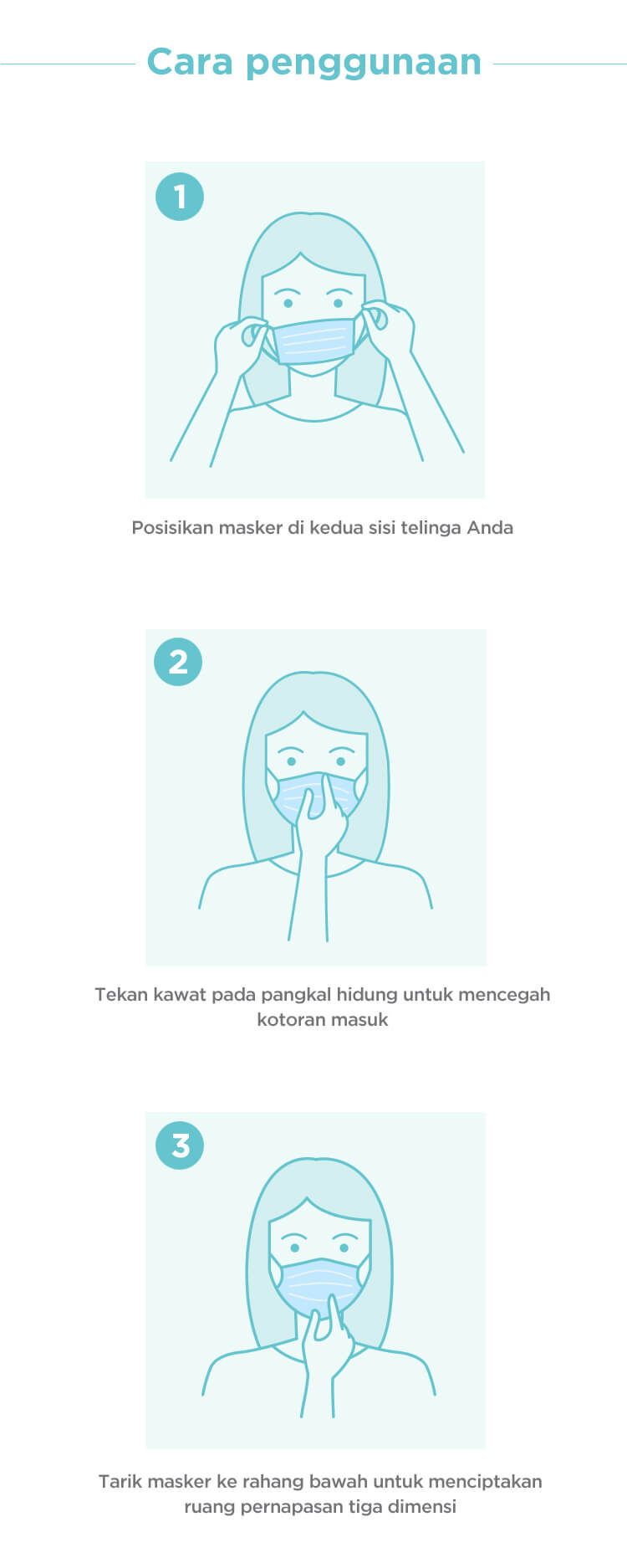 MOOIMOM Disposable Face Mask Adult Pack 30 Mask - Masker 3ply Sekali Pakai description image