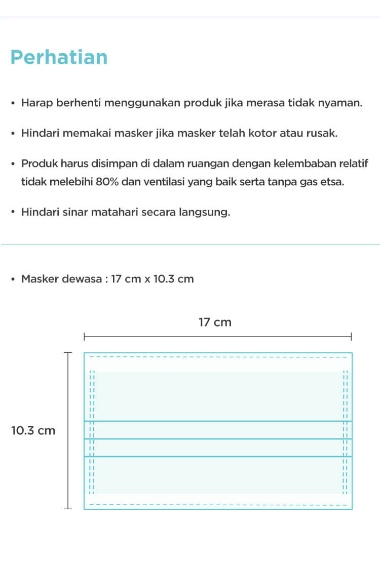 MOOIMOM Disposable Face Mask Adult Pack 30 Mask - Masker 3ply Sekali Pakai description image