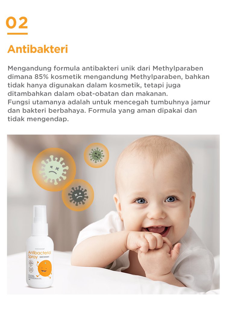 Oh My Orange Antibacterial Spray - Pembersih Tangan Anak description image