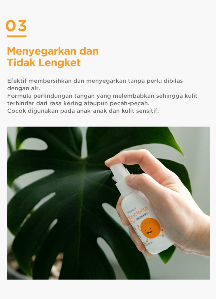 Oh My Orange Antibacterial Spray - Pembersih Tangan Anak description image