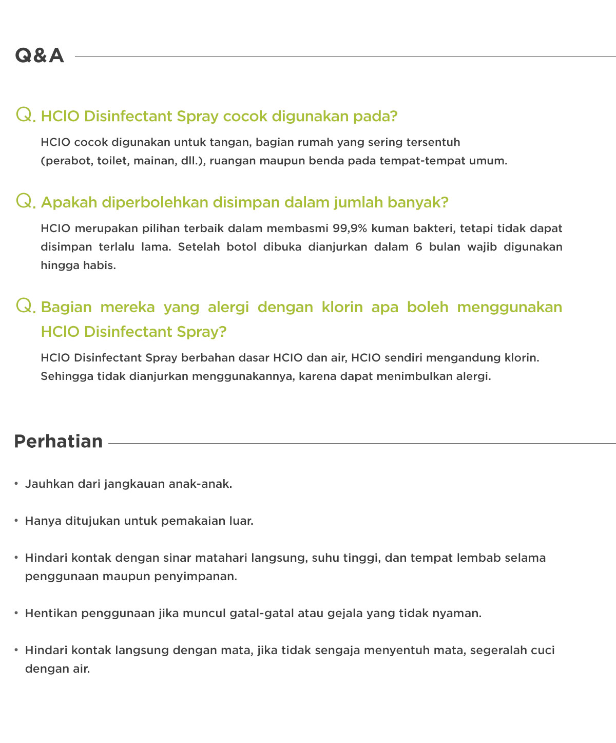 KO+ HClO Disinfectant Spray - Spray Antibakteri description image