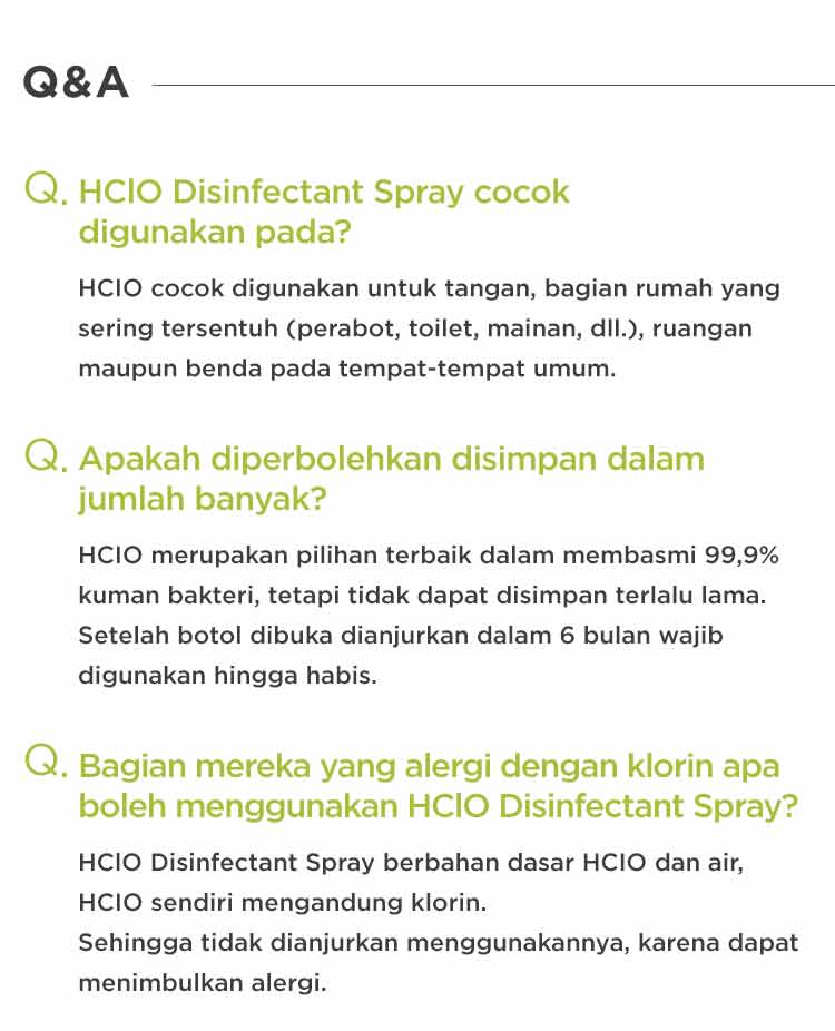 KO+ HClO Disinfectant Spray - Spray Antibakteri description image