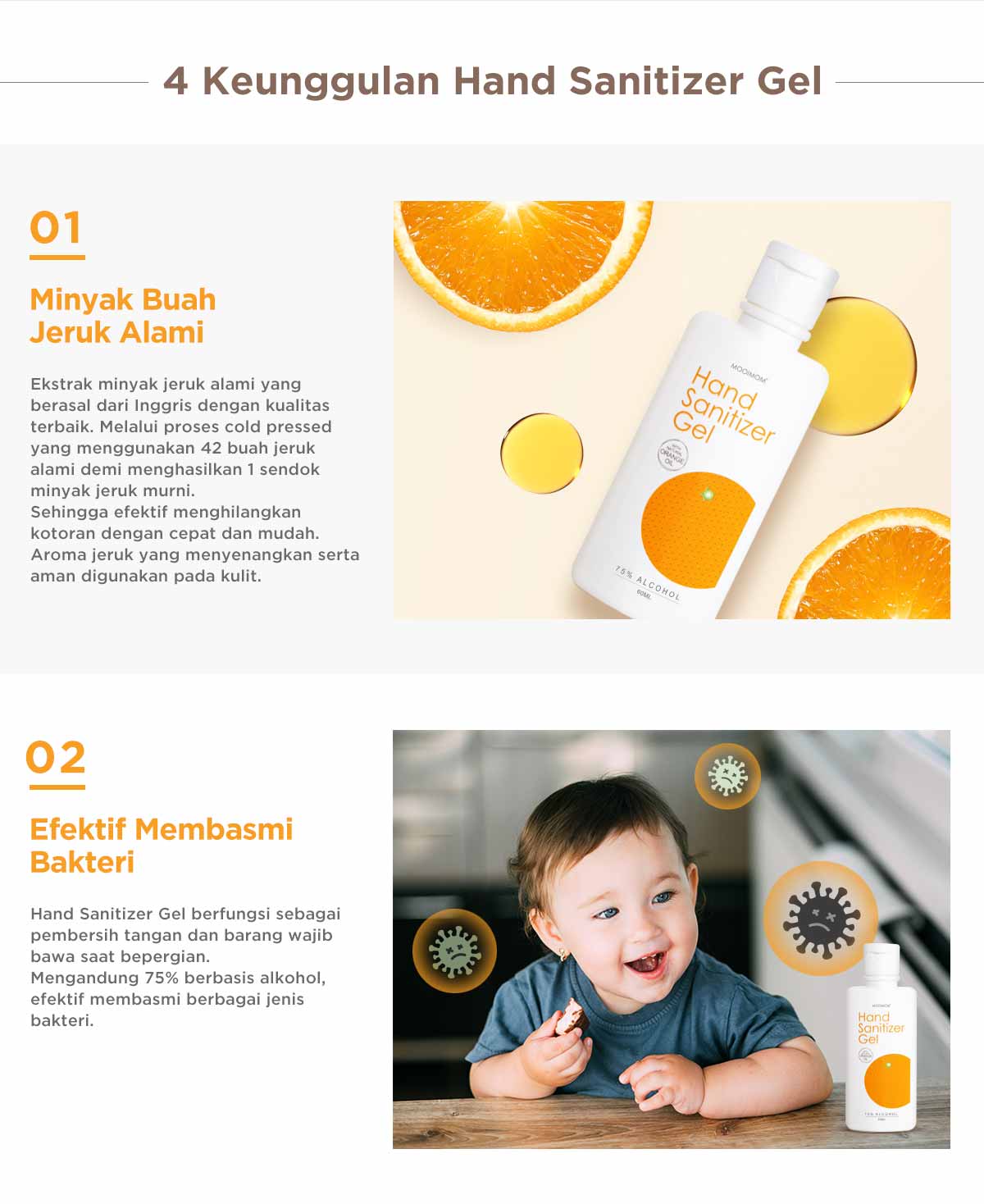 Oh My Orange Hand Sanitizer Gel - Pembersih Tangan Antibakteri description image