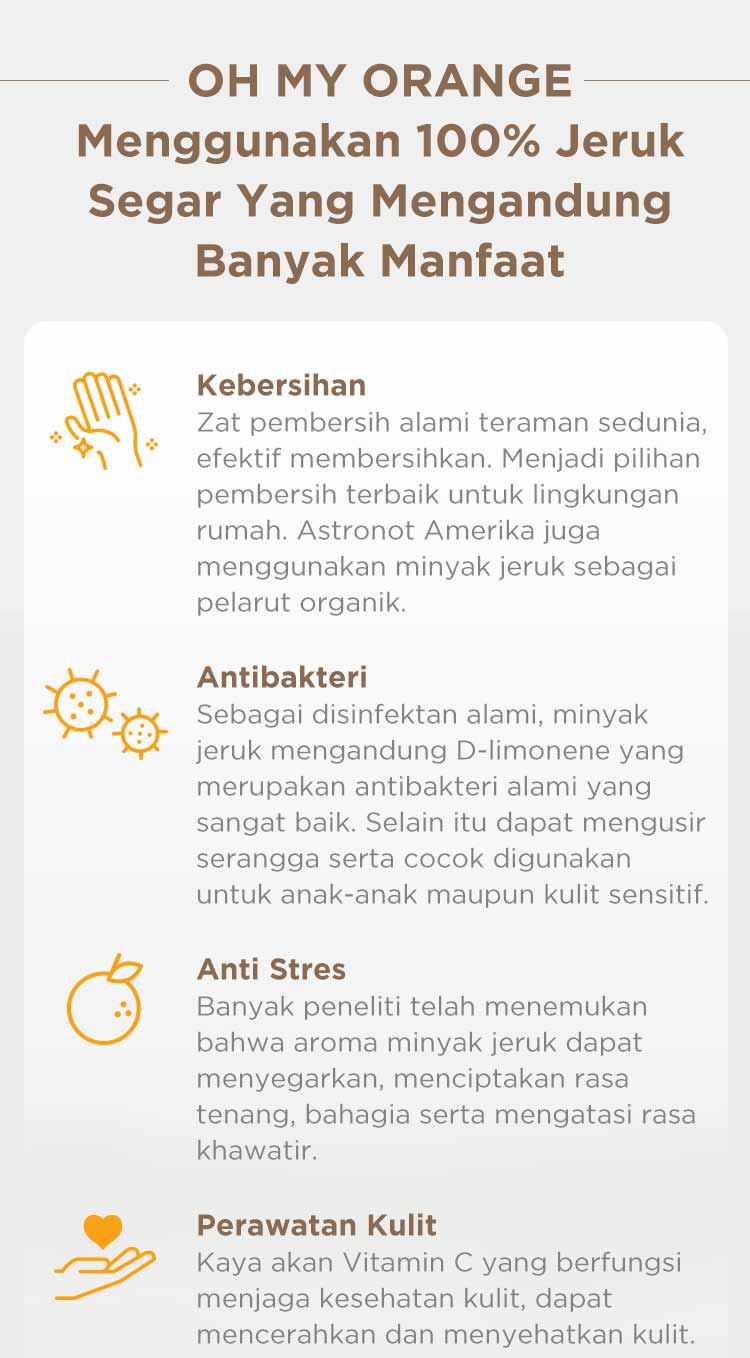 Oh My Orange Hand Sanitizer Spray - Pembersih Tangan Antibakteri description image