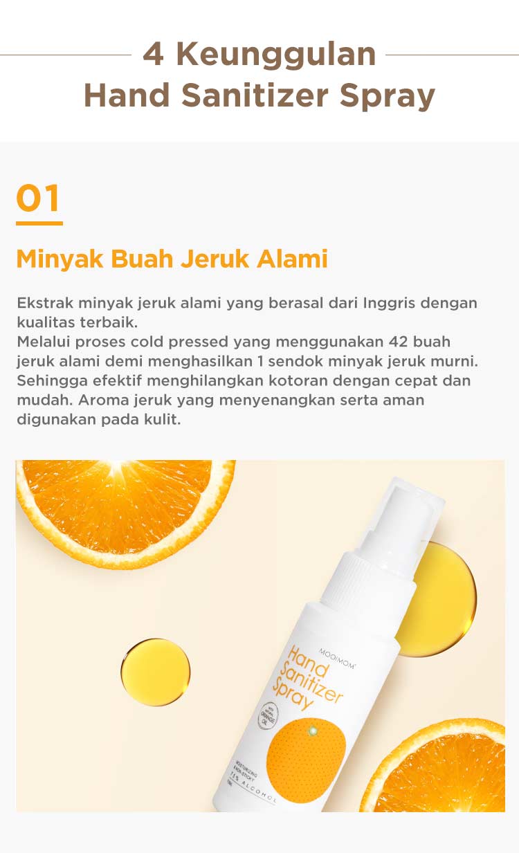 Oh My Orange Hand Sanitizer Spray - Pembersih Tangan Antibakteri description image