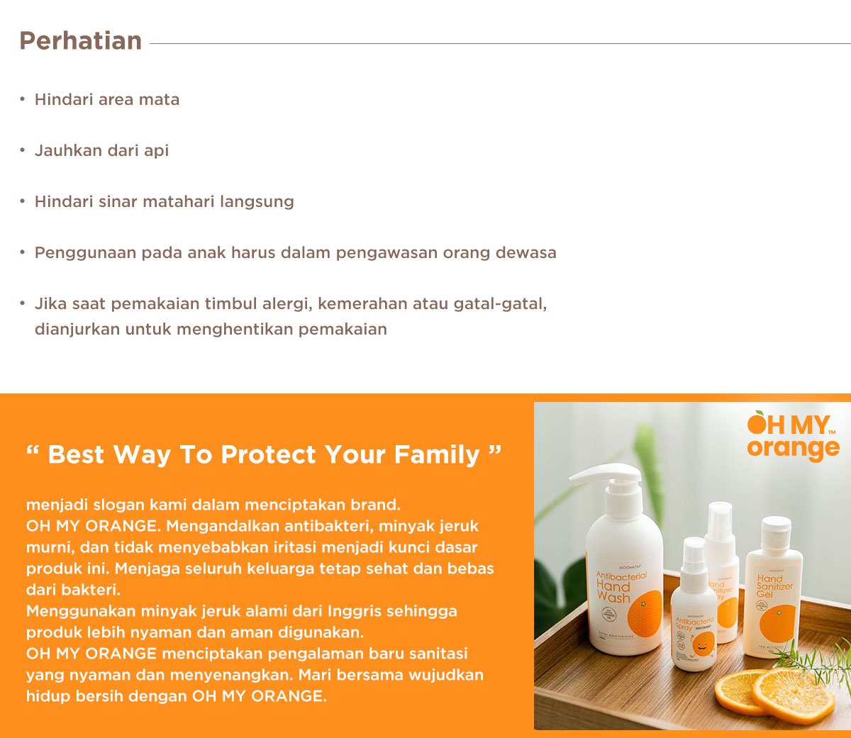 Oh My Orange Foaming Hand Sanitizer - Busa Pembersih Tangan description image