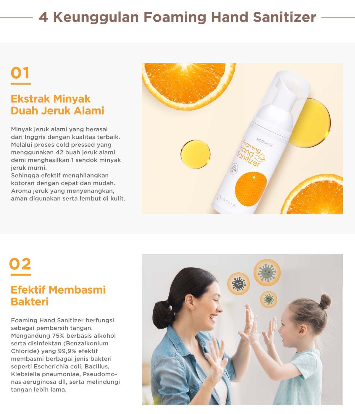 Oh My Orange Foaming Hand Sanitizer - Busa Pembersih Tangan description image