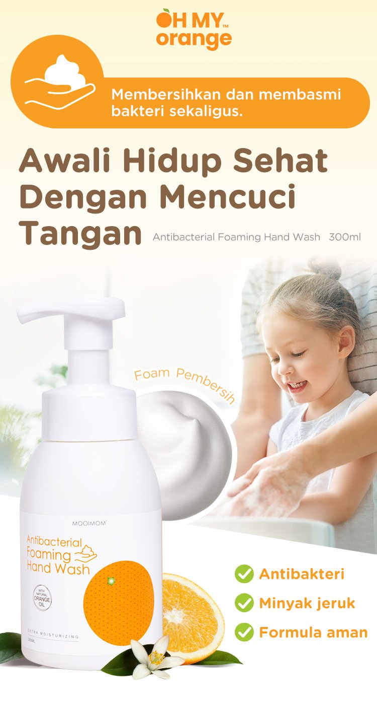 Oh My Orange Antibacterial Foaming Hand Wash - Sabun Pembersih Tangan Busa description image