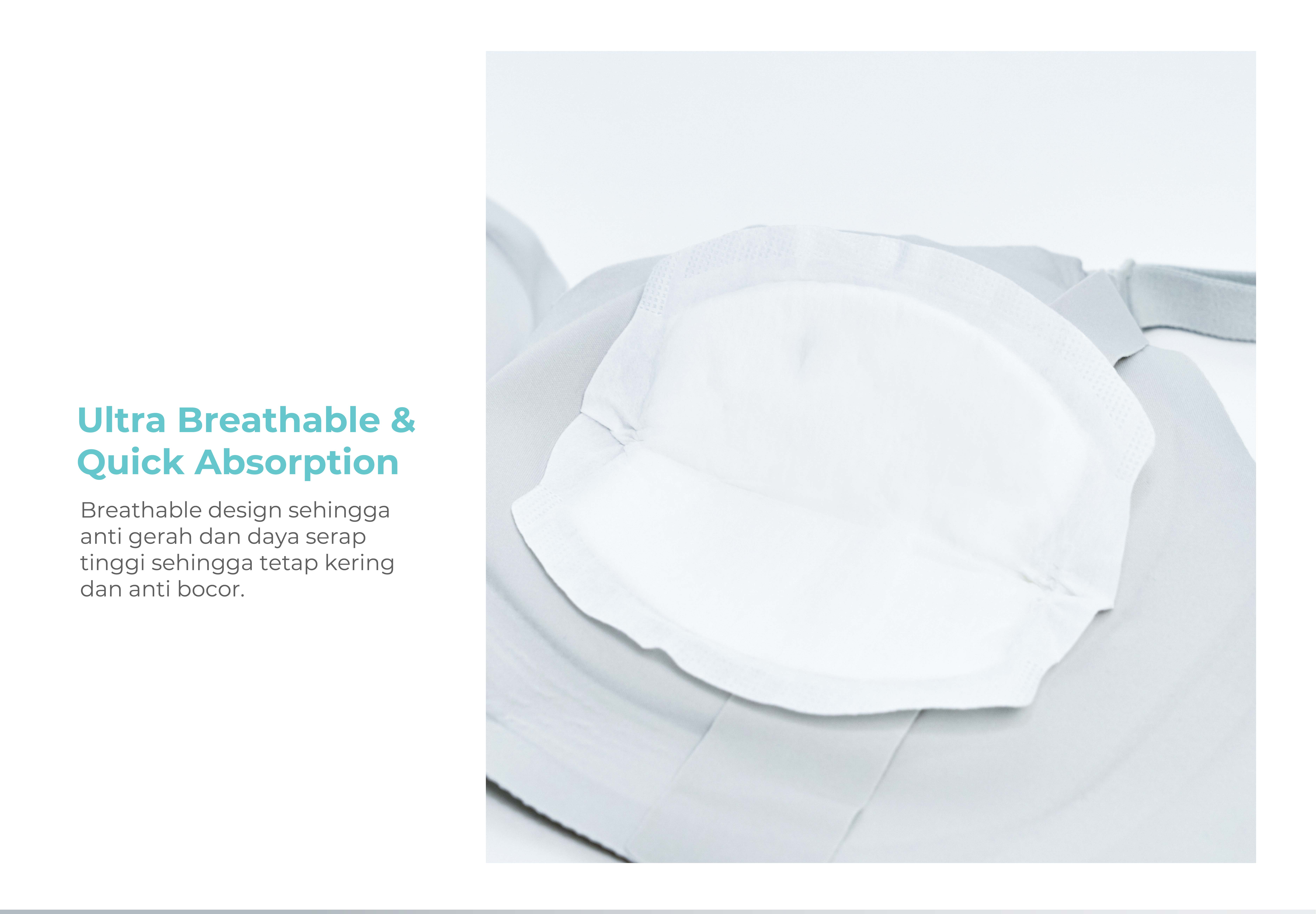 MOOIMOM Disposable Breast Pads (30pcs) - Penyerap ASI Sekali Pakai description image