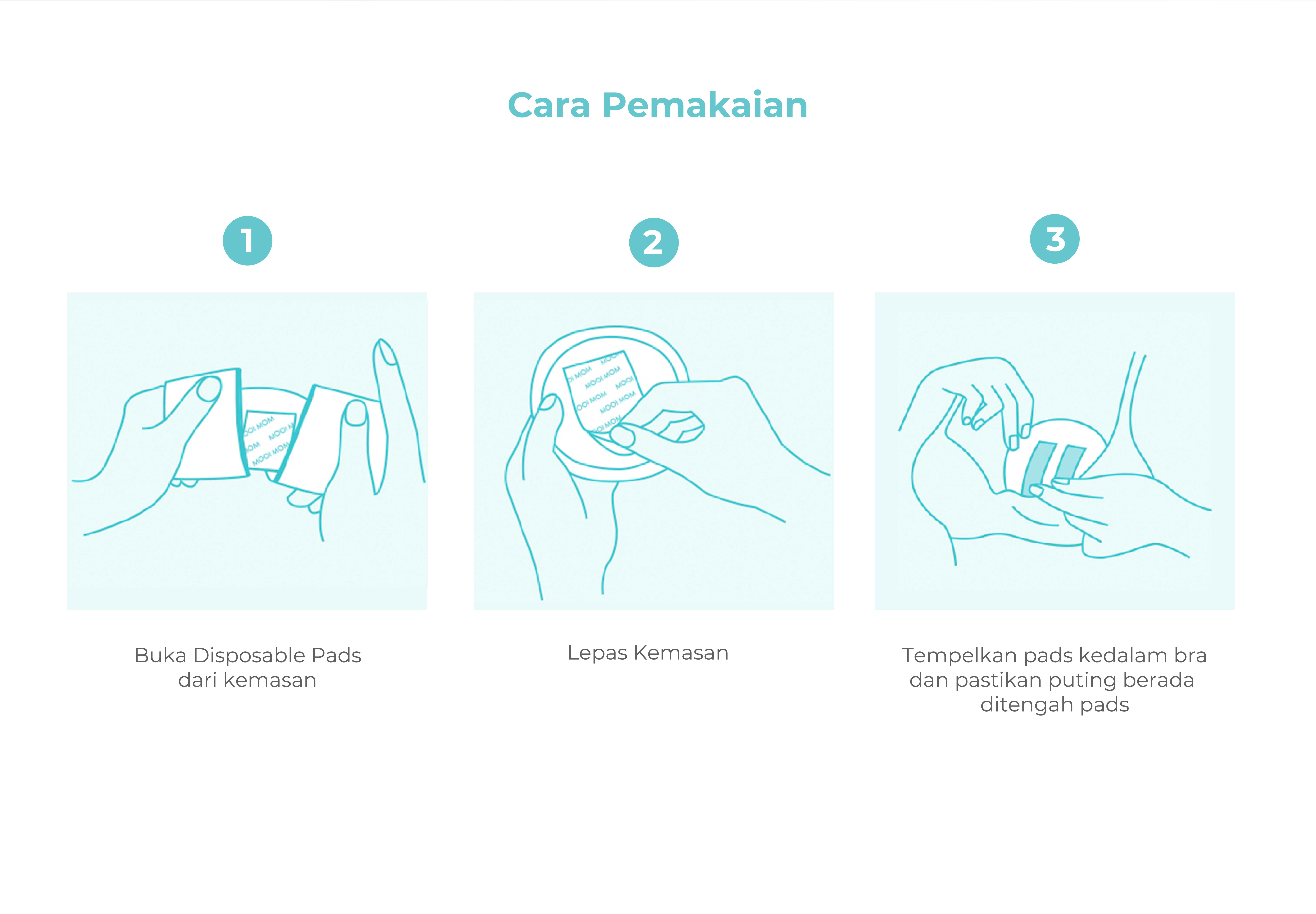 MOOIMOM Disposable Breast Pads (30pcs) - Penyerap ASI Sekali Pakai description image