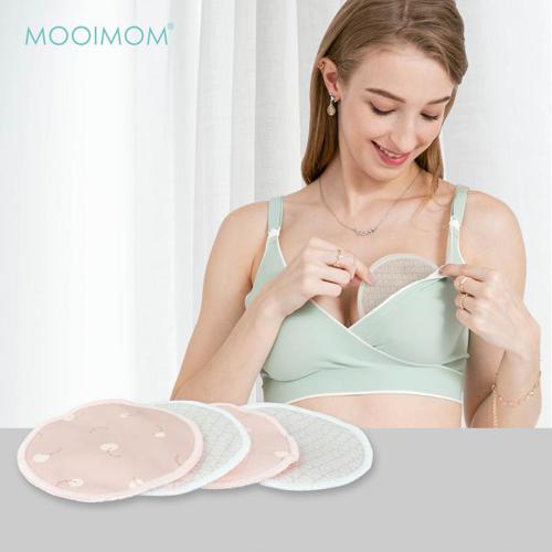 MOOIMOM Organic Bamboo Reusable Nursing Pads - Pelindung Payudara Organik