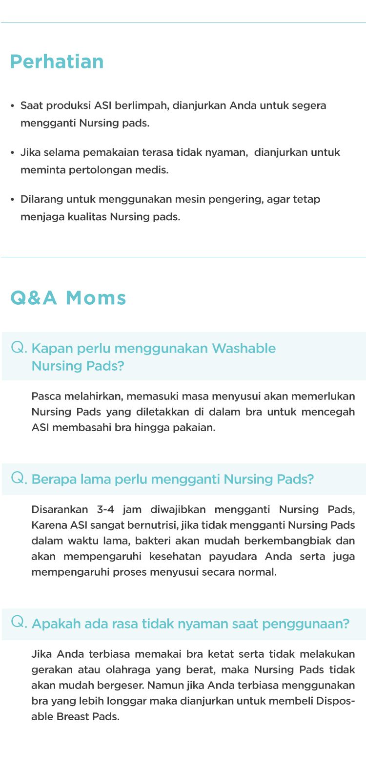 MOOIMOM Washable Nursing Pads (2 Pairs) - Penyerap ASI description image