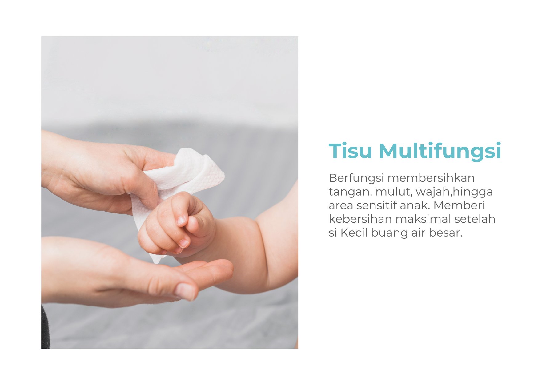 MOOIMOM Edi Pure Water Wet Wipes (16pack) - Tisu Basah description image