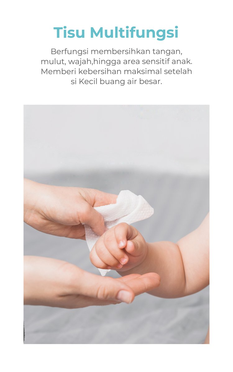 MOOIMOM Edi Pure Water Wet Wipes (16pack) - Tisu Basah description image