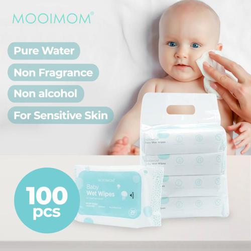 MOOIMOM Edi Pure Water Wet Wipes @100 Wipes - Tisu Basah (100 Lembar)