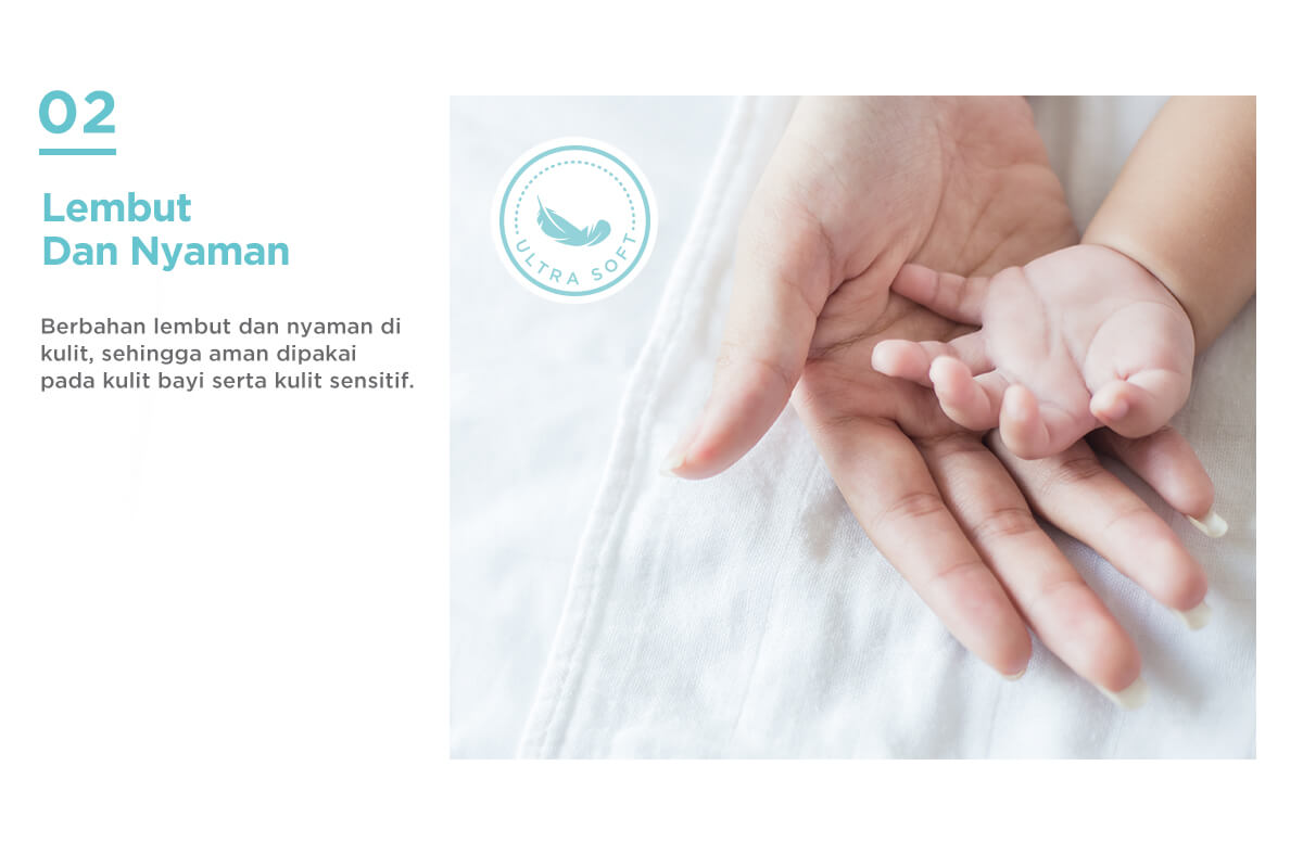 MOOIMOM Baby Dry Wipes Pack @300 Wipes - Tisu Kering description image