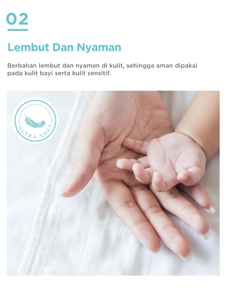 MOOIMOM Baby Dry Wipes Pack @300 Wipes - Tisu Kering description image