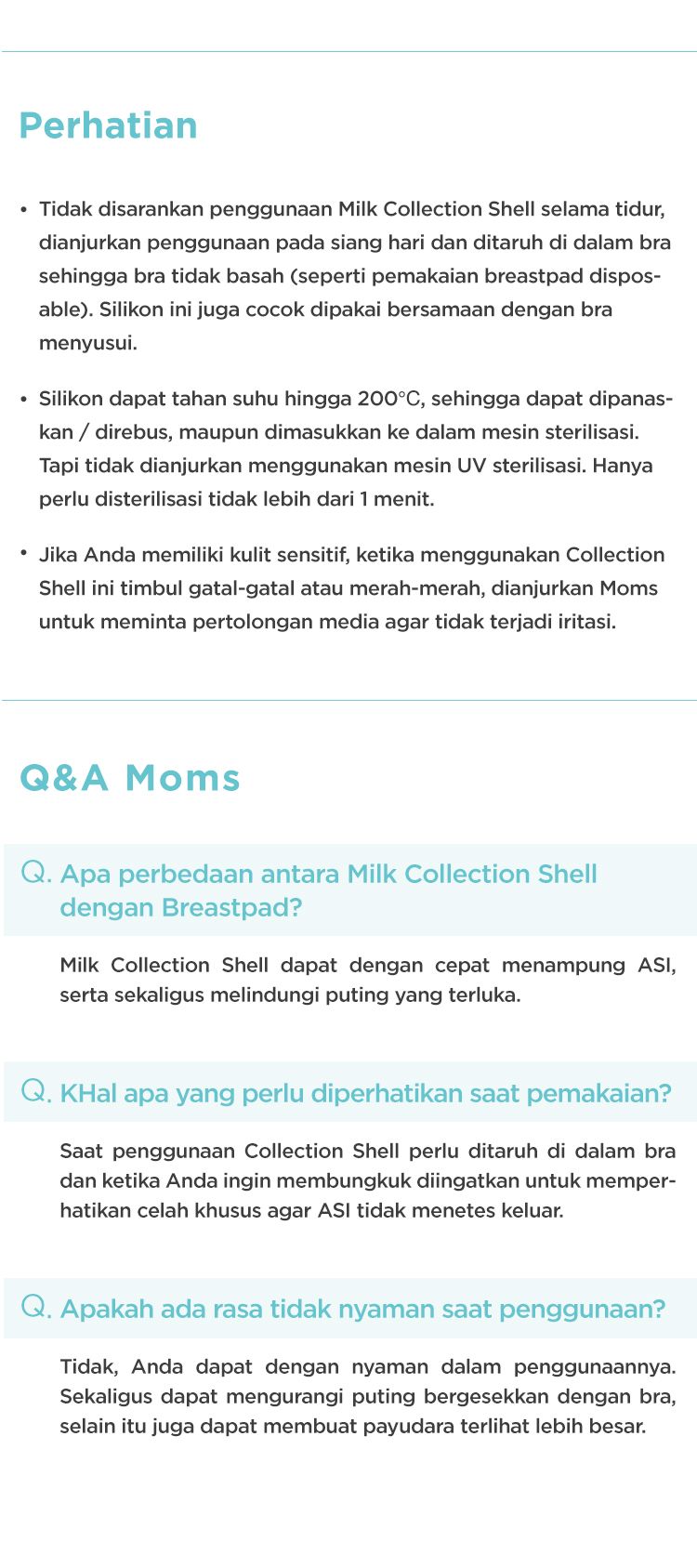 MOOIMOM Milk Collection Shell - Penampung ASI Alternatif description image