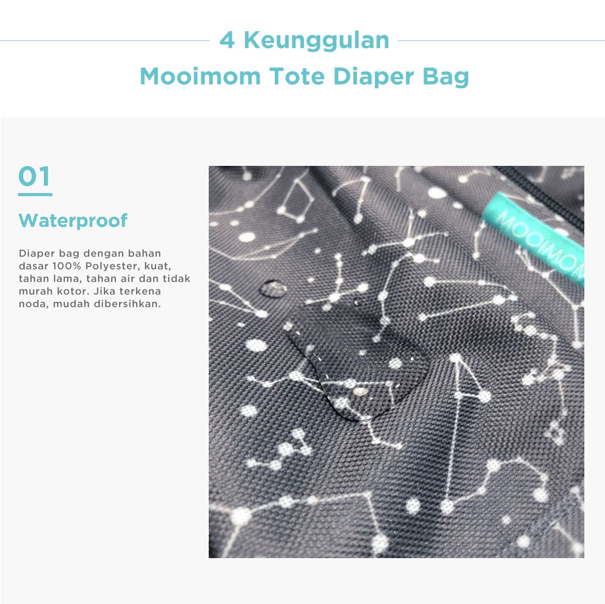 MOOIMOM Tote Diaper Bag - Tas Perlengkapan Bayi description image