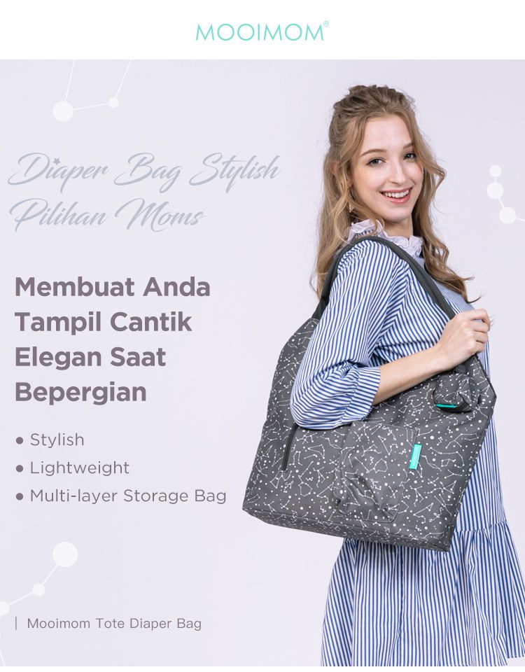 MOOIMOM Tote Diaper Bag - Tas Perlengkapan Bayi description image