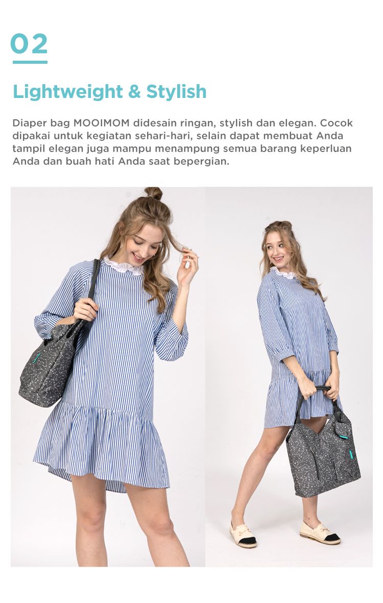 MOOIMOM Tote Diaper Bag - Tas Perlengkapan Bayi description image