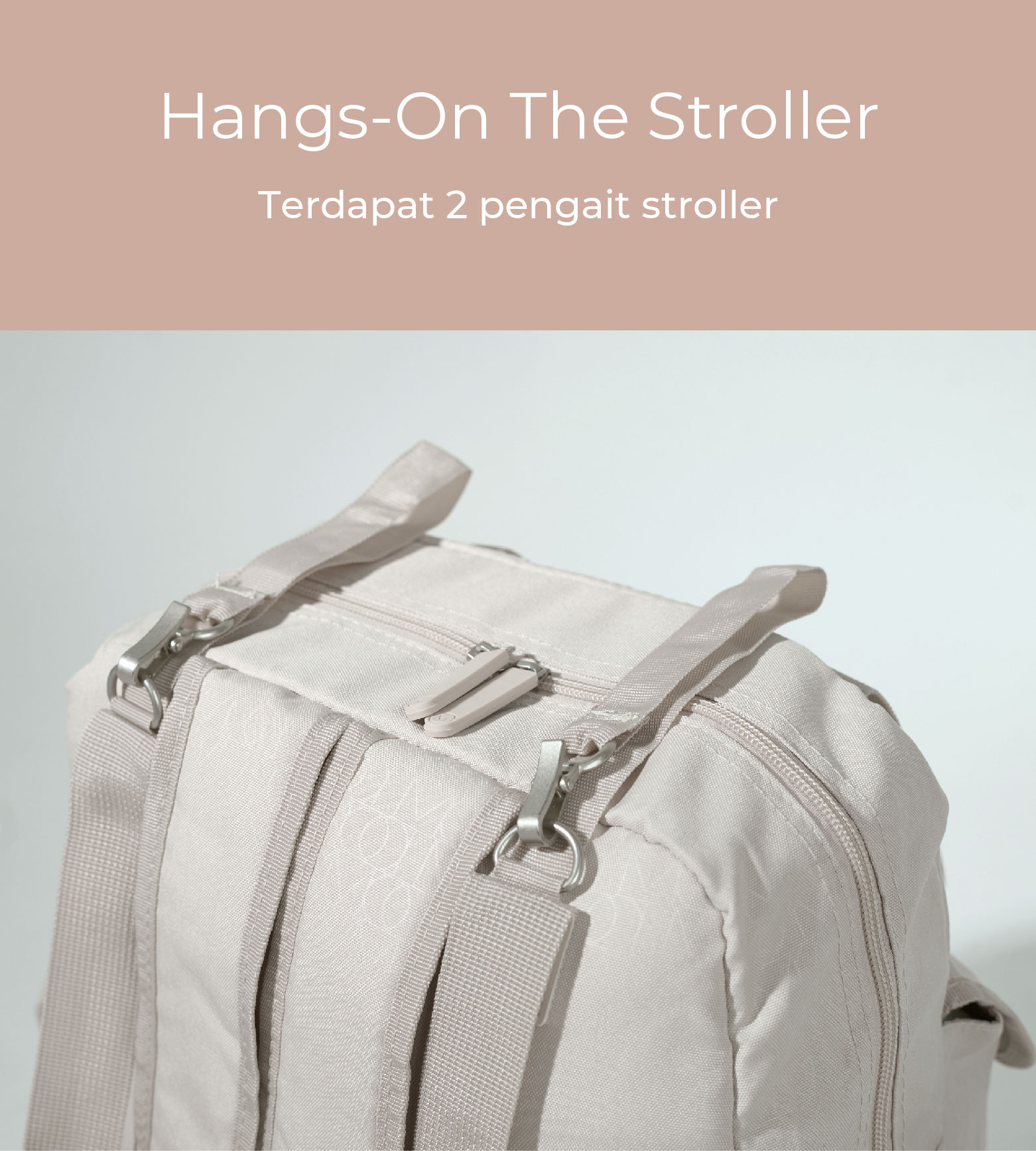 MOOIMOM 2-Ways Diaper Bag - Tas Perlengkapan Bayi description image