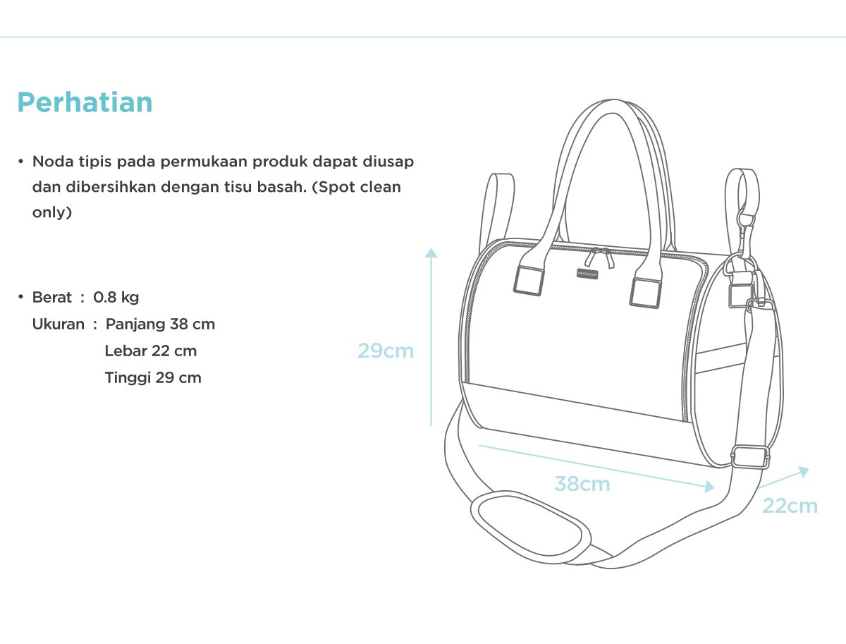 MOOIMOM Travel Diaper Bag - Tas Perlengkapan Bayi description image