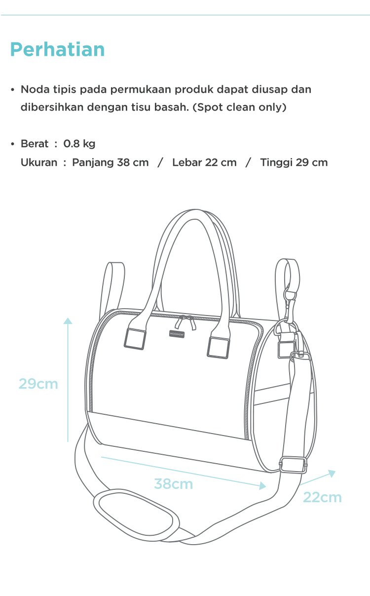 MOOIMOM Travel Diaper Bag - Tas Perlengkapan Bayi description image