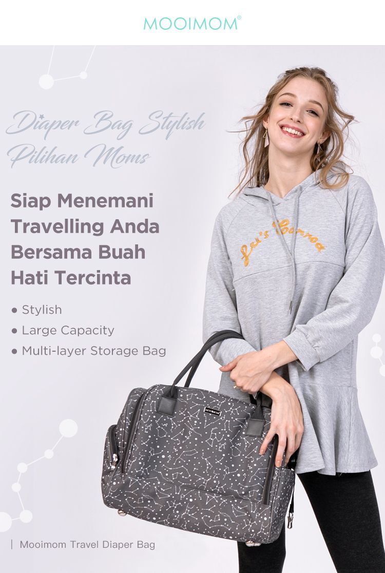 MOOIMOM Travel Diaper Bag - Tas Perlengkapan Bayi description image