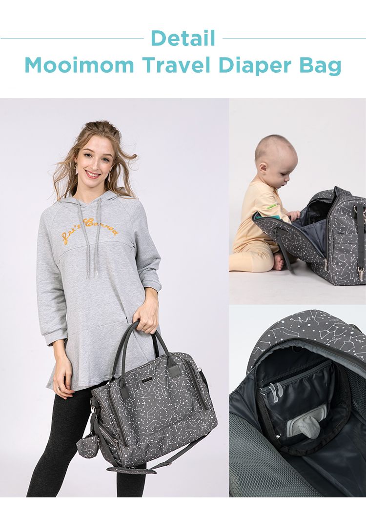 MOOIMOM Travel Diaper Bag - Tas Perlengkapan Bayi description image