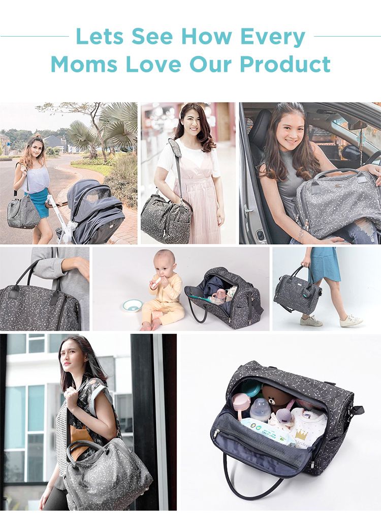 MOOIMOM Travel Diaper Bag - Tas Perlengkapan Bayi description image