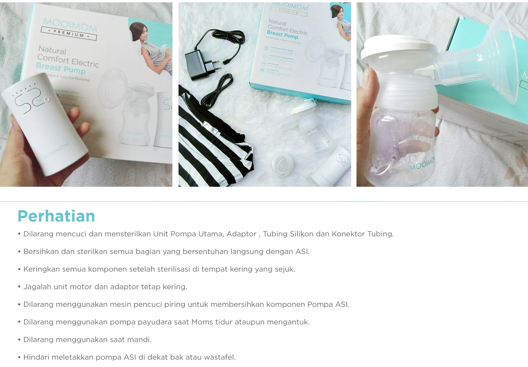 MOOIMOM New Electric Breast Pump - Pompa ASI Elektrik description image