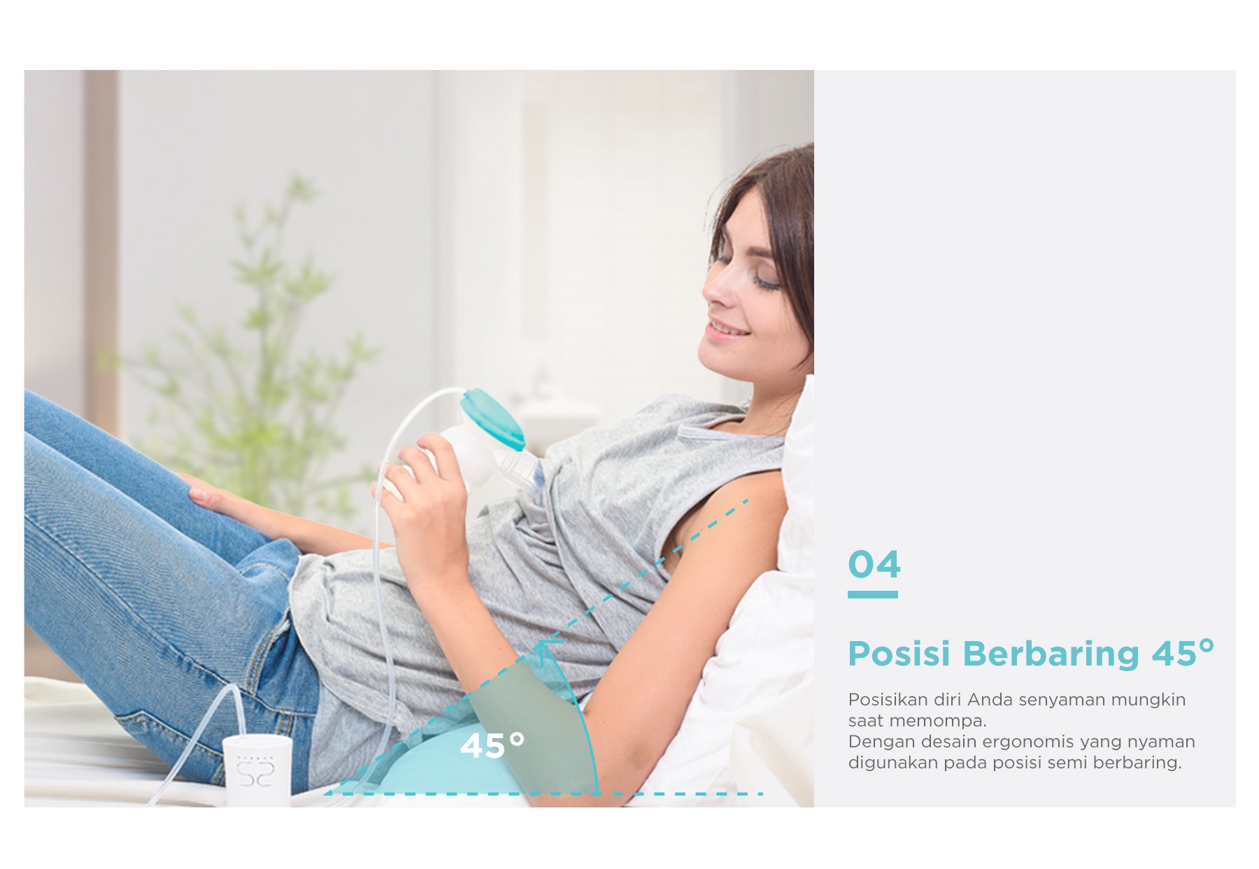 MOOIMOM New Electric Breast Pump - Pompa ASI Elektrik description image