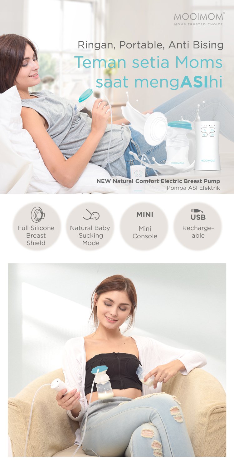 MOOIMOM New Electric Breast Pump - Pompa ASI Elektrik description image