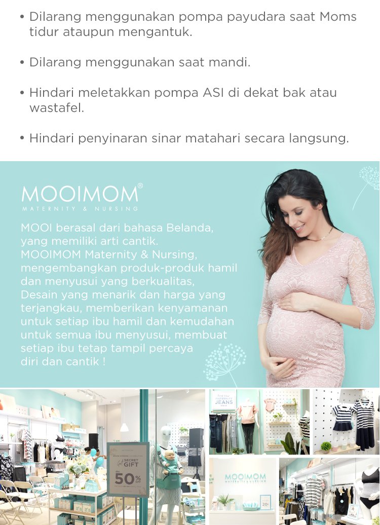 MOOIMOM New Electric Breast Pump - Pompa ASI Elektrik description image