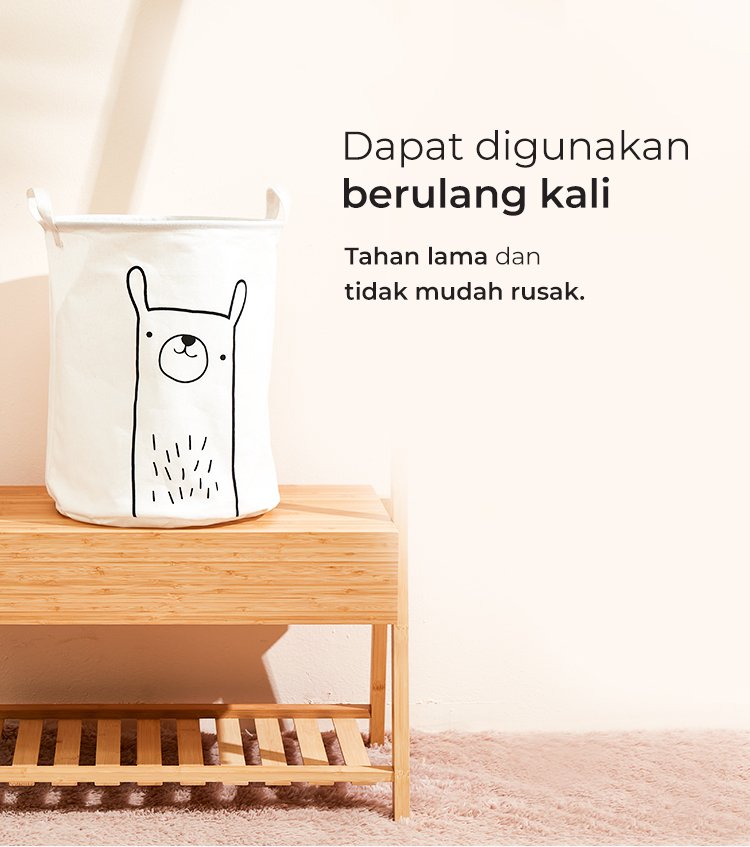 Nero Bianco Laundry Basket - Keranjang Pakaian description image