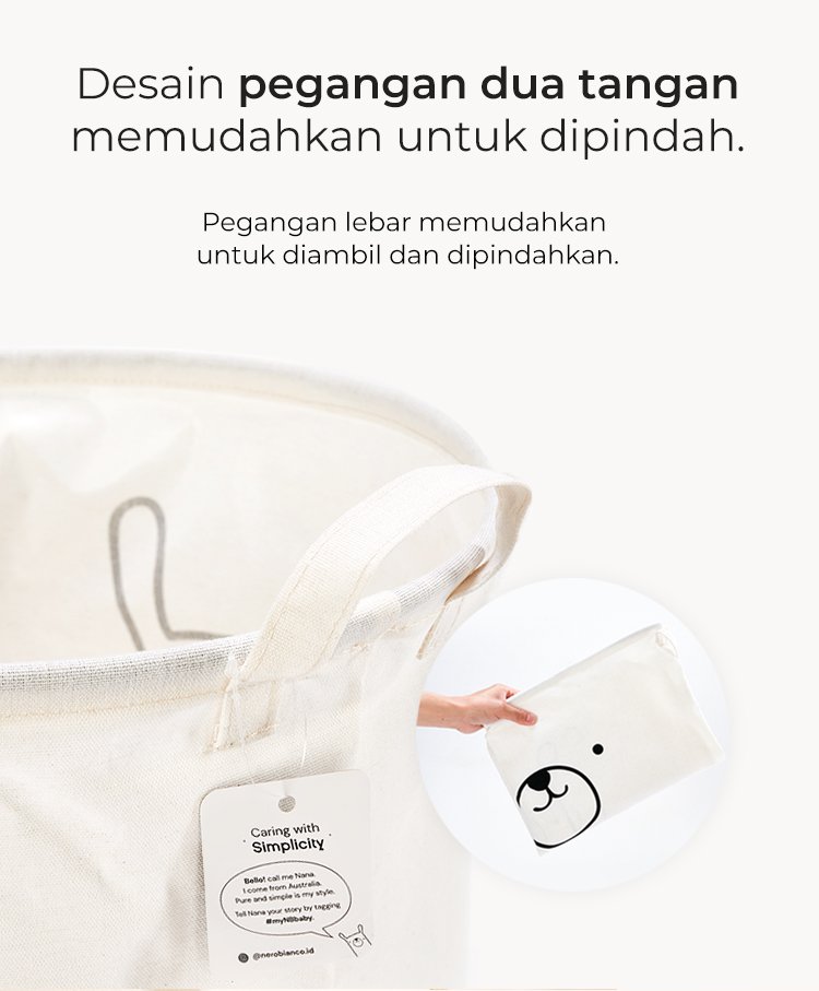 Nero Bianco Laundry Basket - Keranjang Pakaian description image